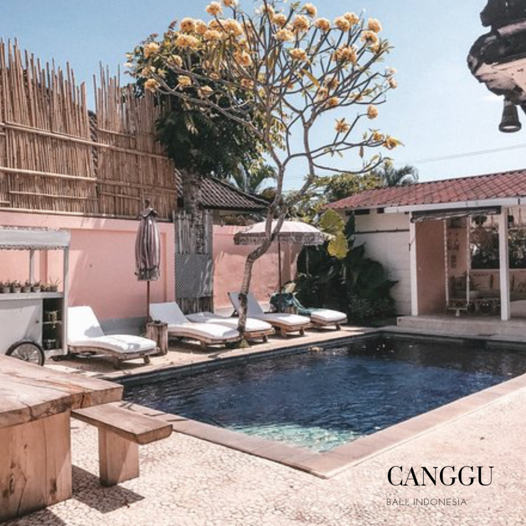 Swimming pool La cassava, 100 % gluten free restaurant in Canggu